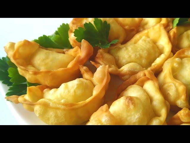 Жареные пельмени / Қуырылған тұшпара / Чучвара с картофелем