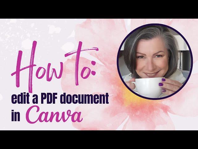 How do I edit a PDF in Canva?