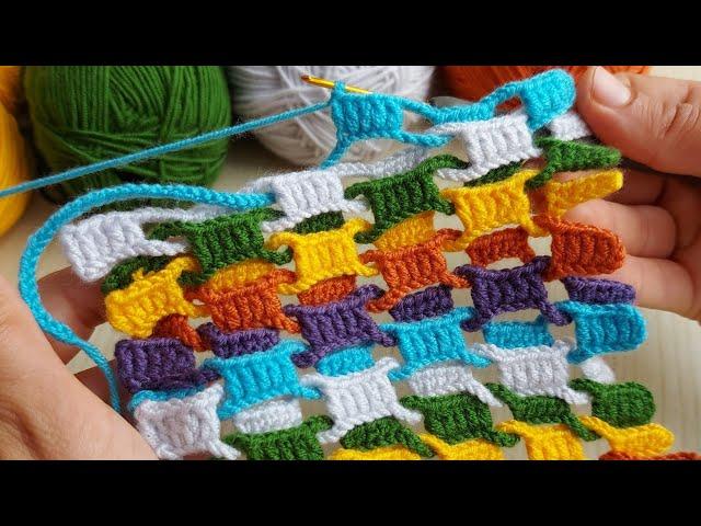 Amazing Easy Crochet Knitting - Tığ işi cook güzel yelek battaniye şal örgü modeli