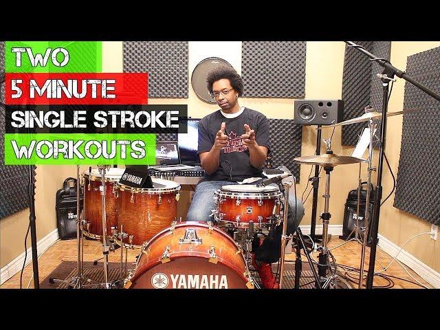 TWO 5 MINUTE SINGLE STROKE WORKOUTS - Developing Great Hands w/ Beatdown