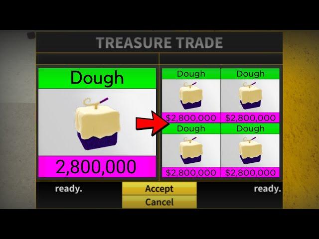 1 Dough to 4 Dough in Blox Fruits! HUGE Trades 