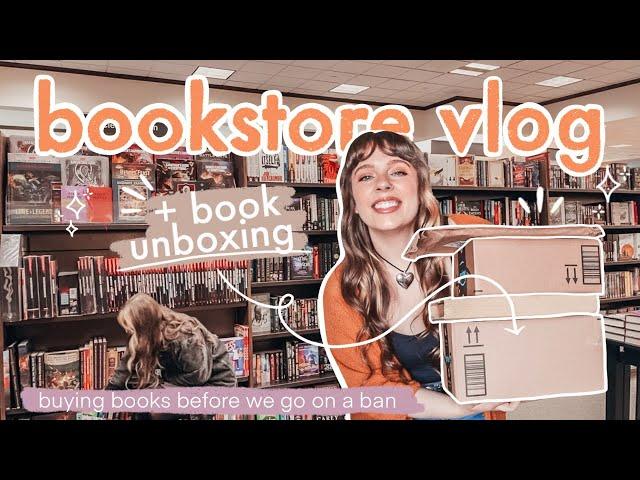 Bookstore Vlog + BOOK HAUL  buying books before we go on a book buying ban