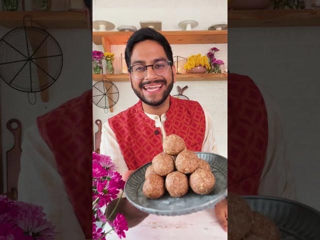 HEALTHY SUGAR FREE LADDU RECIPE FOR DIWALI | FESTIVE DESSERTS WITH SHIVESH EPISODE 5 #shorts