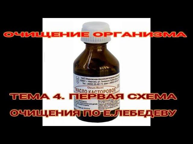 ТЕМА 4. ОЧИЩЕНИЕ ОРГАНИЗМА ПО Е. ЛЕБЕДЕВУ. СХЕМА 1