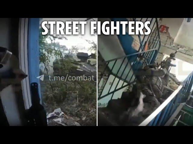 Dramatic POV footage shows Ukrainian special ops battling Russian troops in intense urban warfare