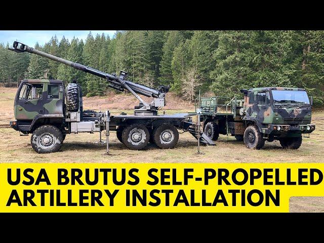 USA has developed a prototype of the Brutus self-propelled wheeled howitzer