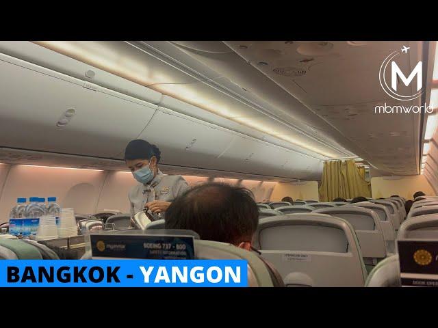 Myanmar National Airlines Flight Experience: UB 018 Bangkok to Yangon