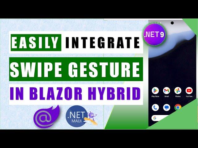 Integrate Swipe Gestures in .NET 9 Blazor Hybrid Without XAML! | Master Swipe View with JavaScript