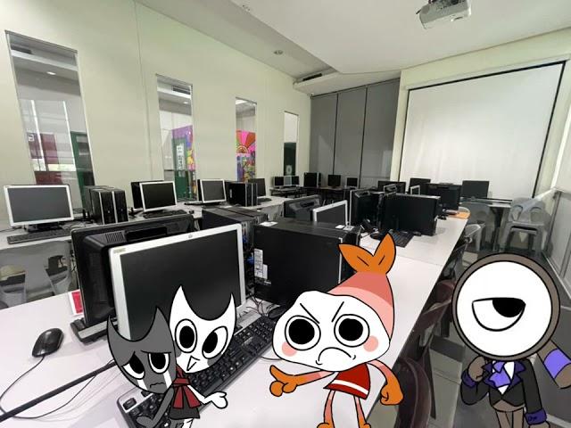 Shrimpo watchs bigbah on YouTube in the computer lab/grounded