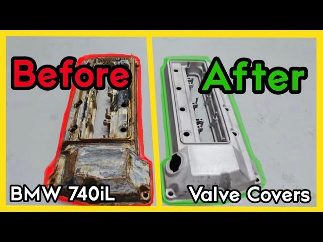 BMW 740il Valve Covers Restored M62 E38