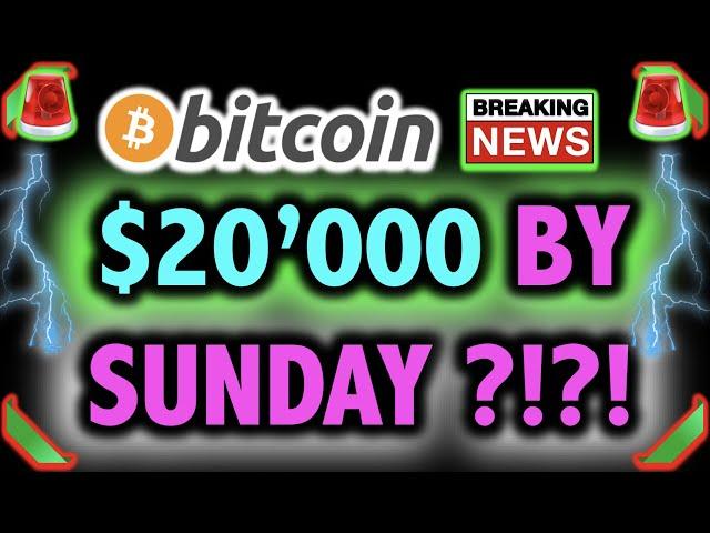 WOW!!! $20K Bitcoin by Sunday?!!!  BREAKOUT Crypto TA Today & BTC Cryptocurrency Price News Now