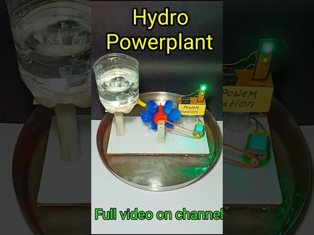 How to make hydro powerplant working model #shorts #shortvideo #short #hydropower #diy