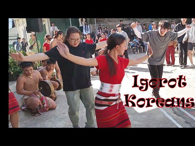 Koreans playing gongs at Pinsao NHS