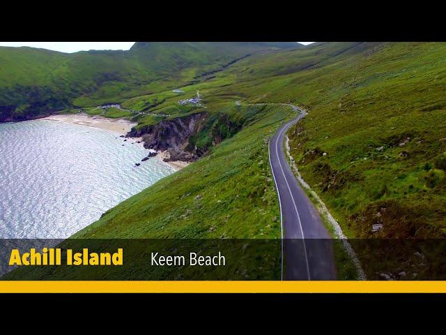 Keem Beach and The Deserted Village Achill Island Ireland Drone 4k