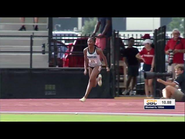 SUN BELT 2022 : MELISSA JEFFERSON (CCU) WINS 100M 10.88 (+1.5)