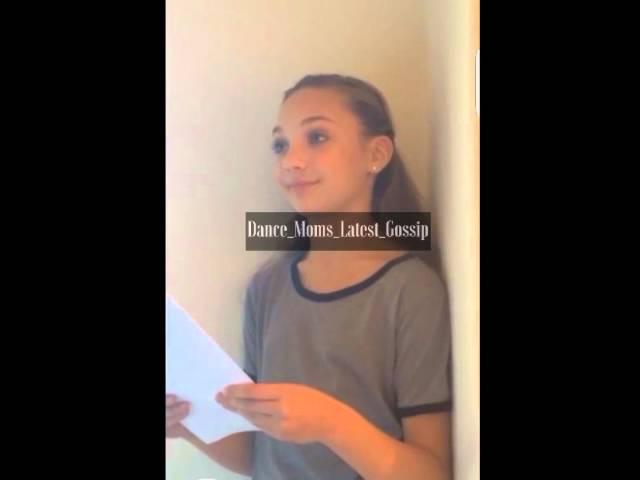 Maddie Ziegler swears for audition 2016. Says Shit.