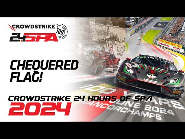 Final Laps & Chequered Flag! | CrowdStrike 24 Hours of Spa | Fanatec GT Europe 2024