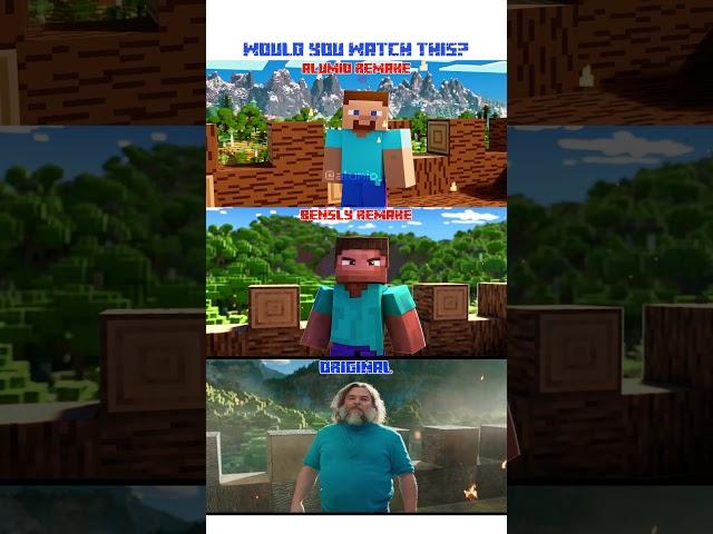 Which remake would you watch? Minecraft Movie Animated Remake Comparison #minecraft #animation