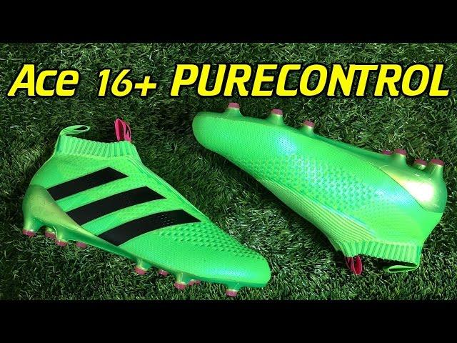 Laceless Adidas ACE 16+ PURECONTROL Solar Green - Review + On Feet