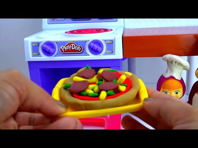 Плей до пластилин набор “Настоящая кухня” с Машей и медведем Play doh set Meal Makin Kitchen