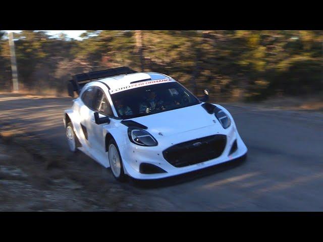 Tests Rallye Monte Carlo 2025 - Gregoire Munster - Ford Puma Rally1 - Flat out and Cuts