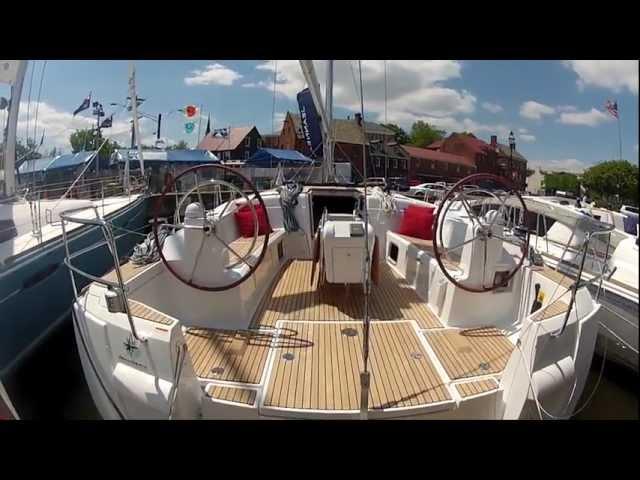 New Jeanneau 509 sailboat tour at 2012 Annapolis Sailboat Show by ABKvideo