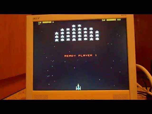 Galaxian clone in IBM PC machine 486 SX (MS DOS)