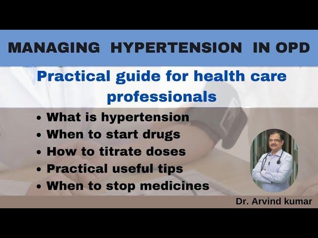 How to treat hypertension | practical tips for healthcare professionals