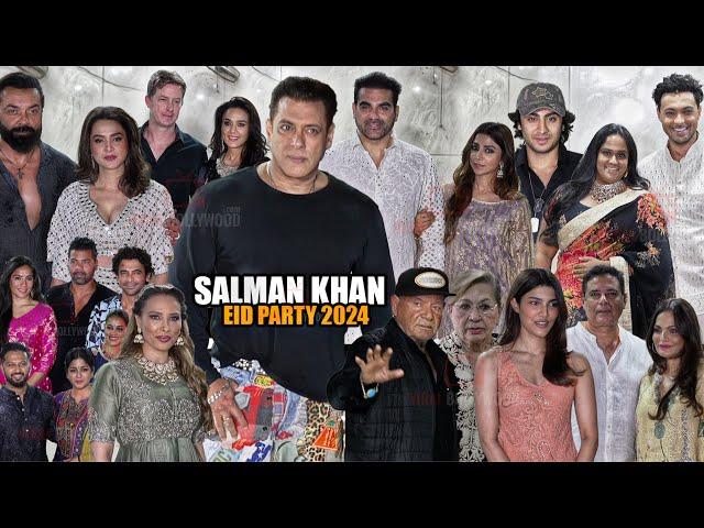 UNCUT - Salman Khan EID Party 2024 | Preity Zinta, Bobby Deol, Sshura Khan, Arbaaz, Salim, Helen