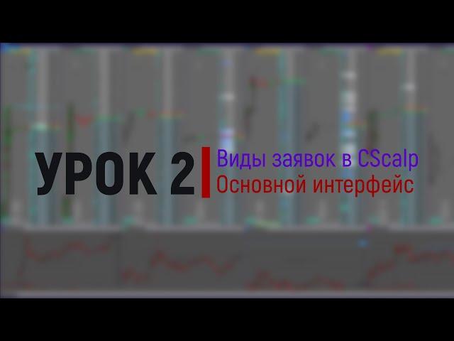 Второй урок. Виды заявок и интерфейс терминала CScalp.