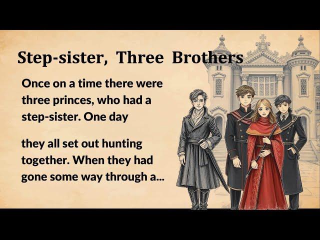 Learn English through Story Level 1 |   Step-sister, Three Brothers  - english story with subtitles