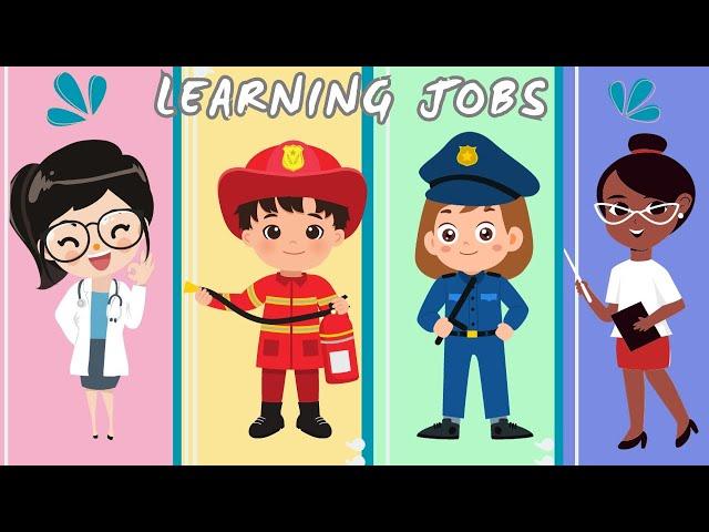 LEARNING about JOBS ! VOCABULARY JOBS for KIDS!