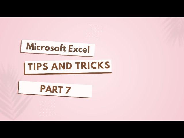 Tip and Tricks on MS Excel to become Pro | Part 7 | PDF to Excel | Web to Excel |Quarters from date|