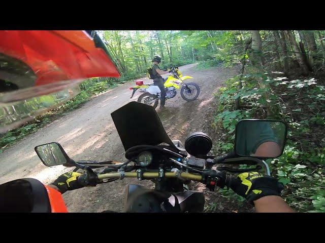 Riding and Crashing my friend's DRZ400S !