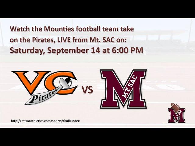 Mt SAC - Ventura College Pirates vs. Mt SAC football