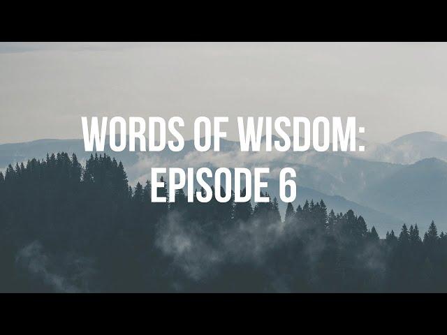 Words of Wisdom: Episode 6 (July 11th, 2023)