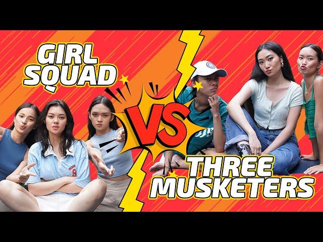 WE PRESENT YOU THREE MUSKETEERS VS GIRLS SQUAD‼️(SUBTITLES AVAILABLE)