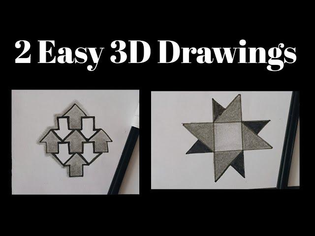 How To Draw 3D Drawing| Easy 3D Trick Art  #viralvideo