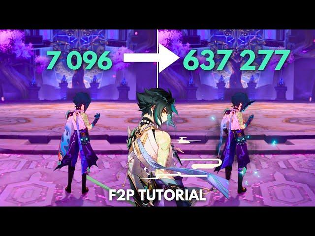 F2P:- Xiao 637K DMG Nuke Tutorial [Genshin Impact]