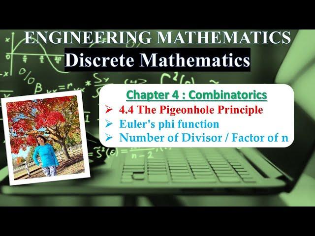 Ch 4.4.2 Euler's phi function , Number of Divisor / Factor of n |  Combinatorics by @MonalisaCS