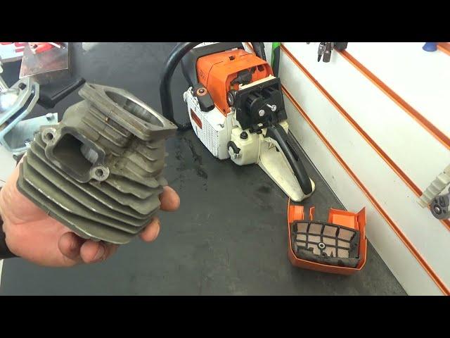 Stihl MS 440 Когда попадает подделка на масло