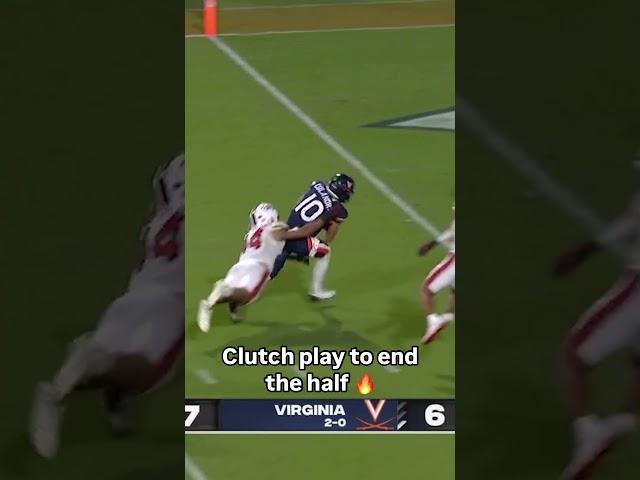 With one second left on the clock  #uva #cavaliers  #collegefootball #football #accfootball #cfb