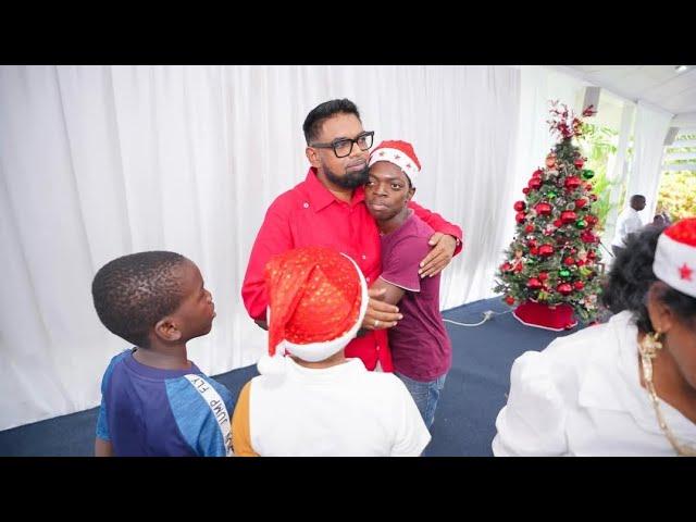 President Ali and First Lady Arya Ali hosted their annual Christmas social for children #oneguyana