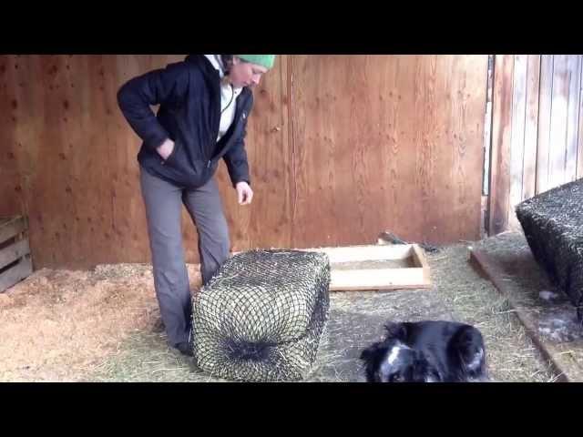 Large Handy Hay Net Pulley System set up demo