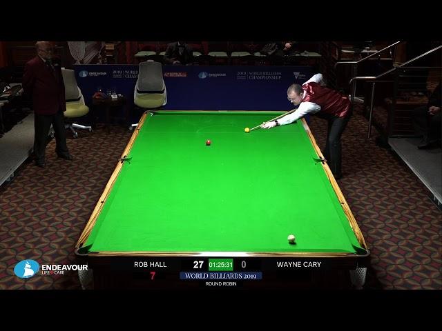 Robert Hall v Wayne Carey - Round Robin - Endeavour Life Care World Billiards Championship 2019