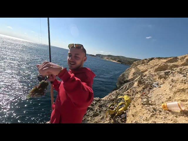 Klippen Angeln auf Gozo