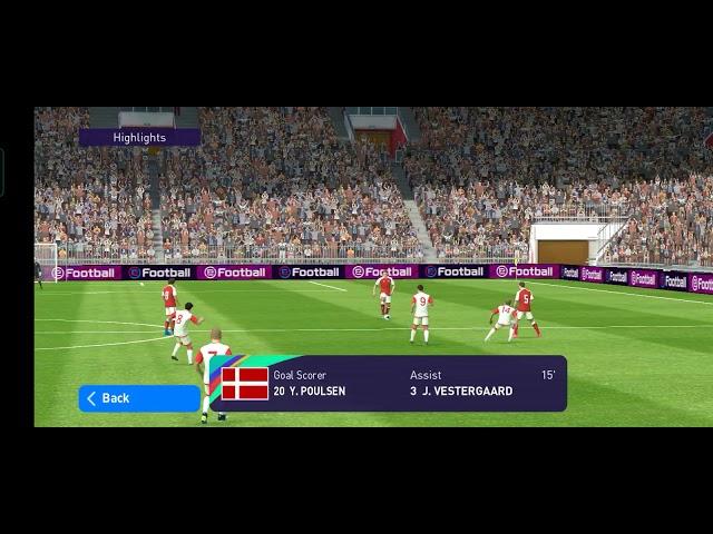 Acrobat Finishing Back Volley Goal by Yussuf Poulsen in e-football PES 