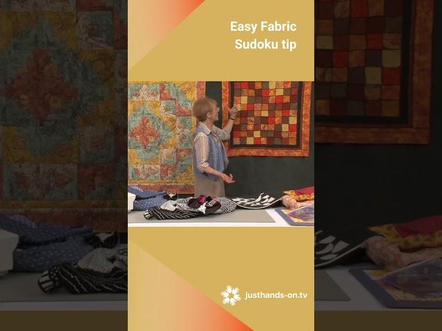 #shorts Easy Fabric tip for making a quilt for a Sudoku lover