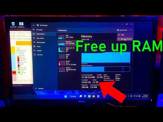 How to Free up RAM in windows 11, 10