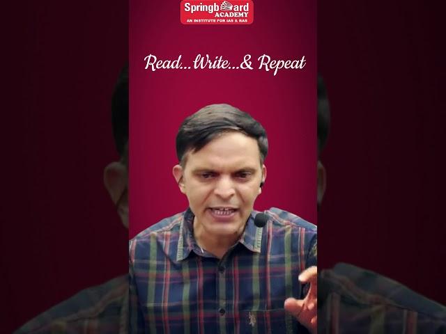 Read..Write..& Repeat || Sunil Sir Springboard Academy #motivation #education #inspiration #ras